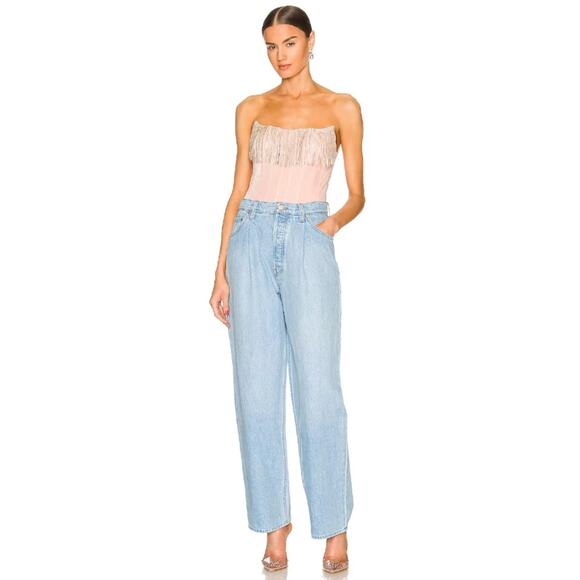 LPA Maddalena Corset Top Crystal Embellished Fringe Western Cowboy Vegas Sz S - Picture 4 of 11